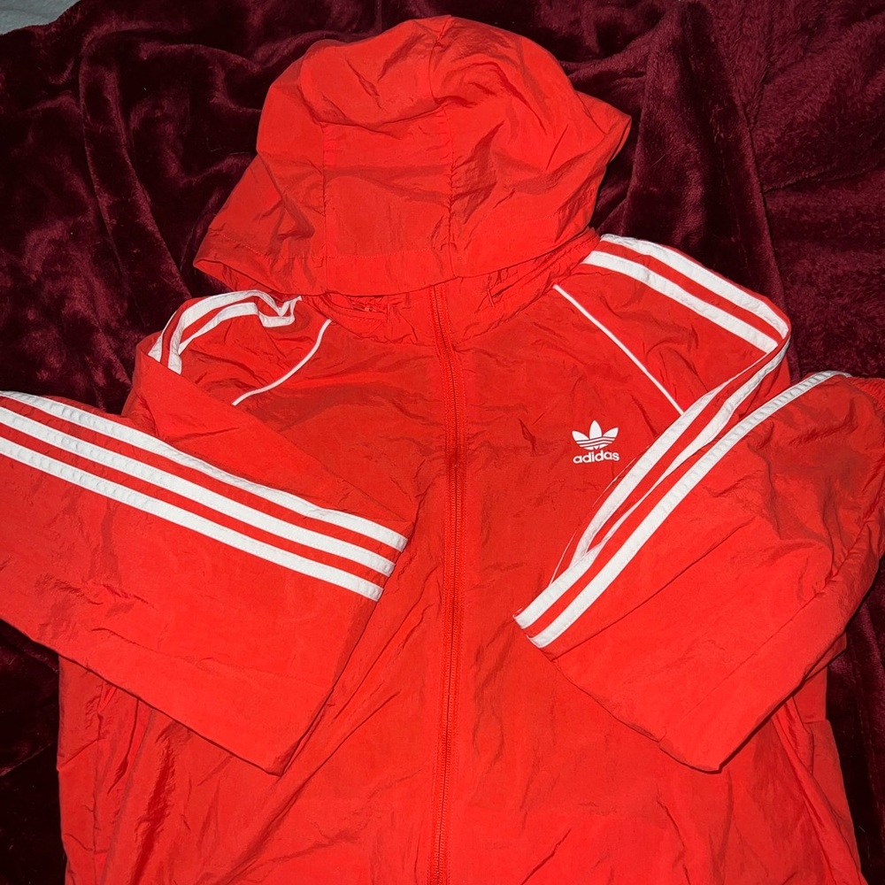 Orange adidas jacket